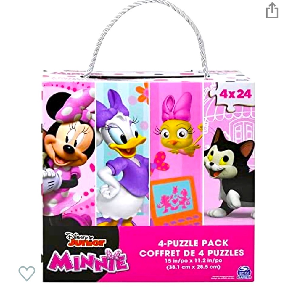 Classic Disney Disney Minnie Mouse Puzzle 4 Pack Bundle -